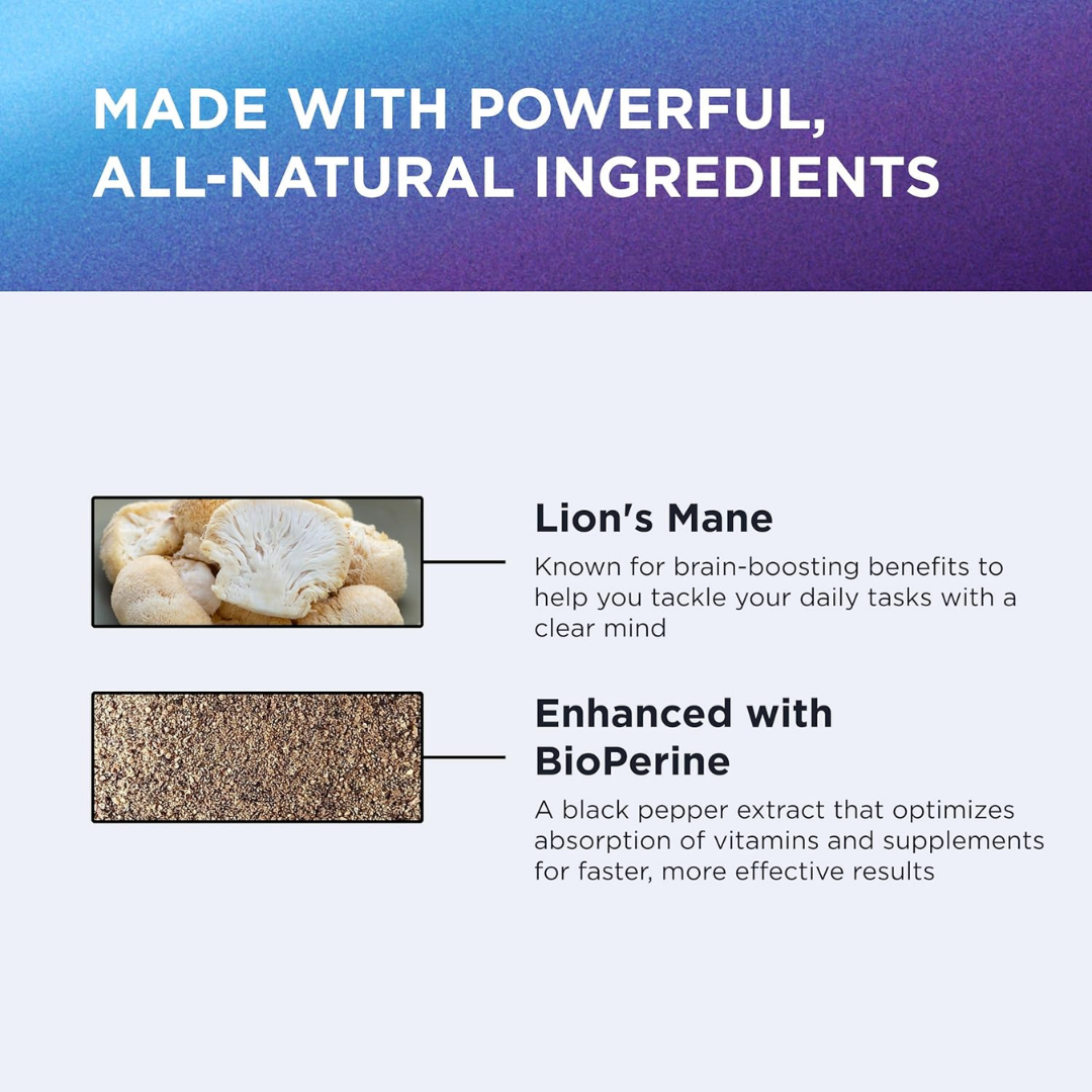 Dr. Emil Nutrition Organic Lions Mane Mushroom 2100 mg 90 Vegetable Capsules (Packaging may vary)