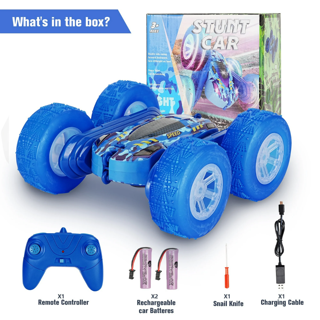 Mibescal Stunt Remote Control Car, Blue