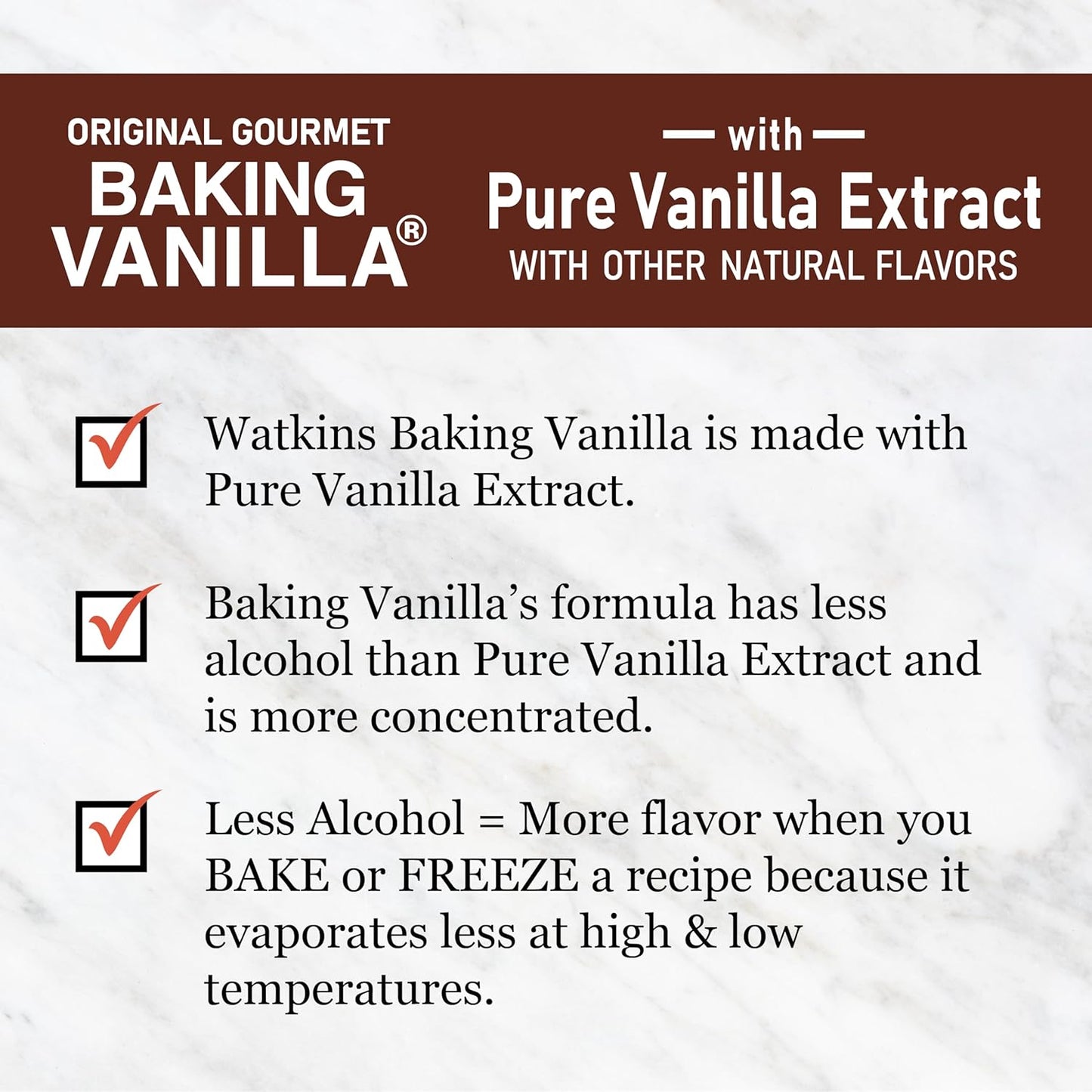Watkins Original Gourmet Baking Vanilla with Pure Vanilla Extract, 59 ml / 2 fl. oz.