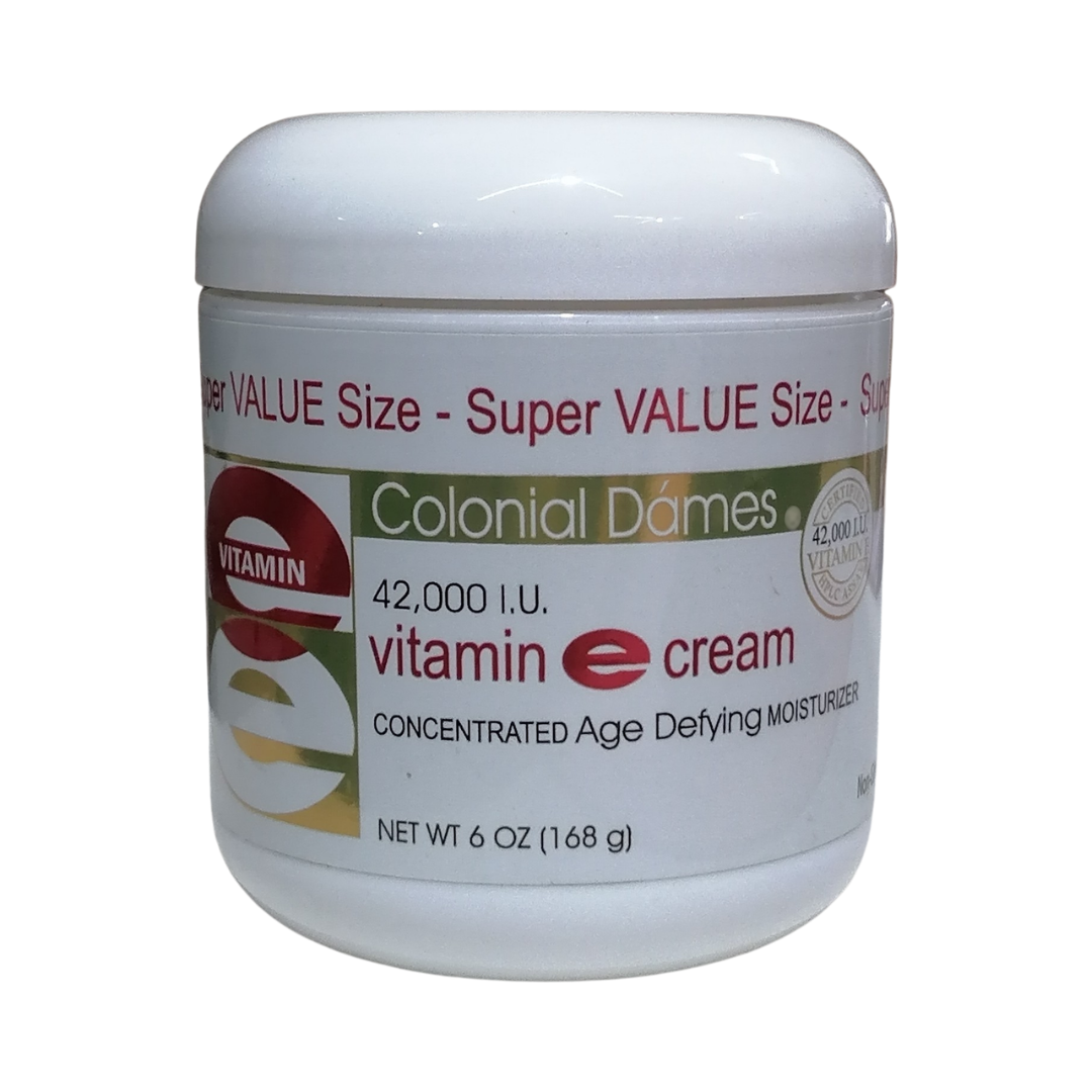 Colonial Dames Vitamin E Cream Concentrated Age Defying Moisturizer 42,000 IU, 6 oz / 168 g