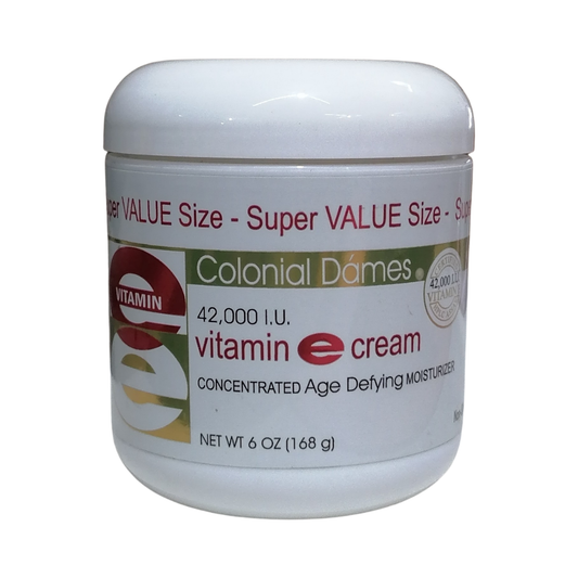 Colonial Dames Vitamin E Cream Concentrated Age Defying Moisturizer 42,000 IU, 6 oz / 168 g