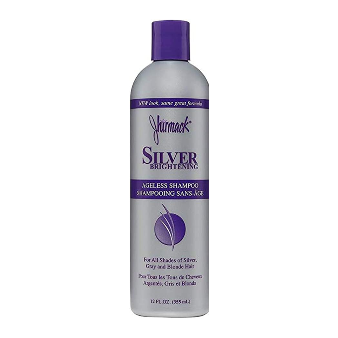 Jhirmack Silver Brightening Ageless Shampoo For All Shades Of Silver, Gray & Blonde 12 Oz (355ml)