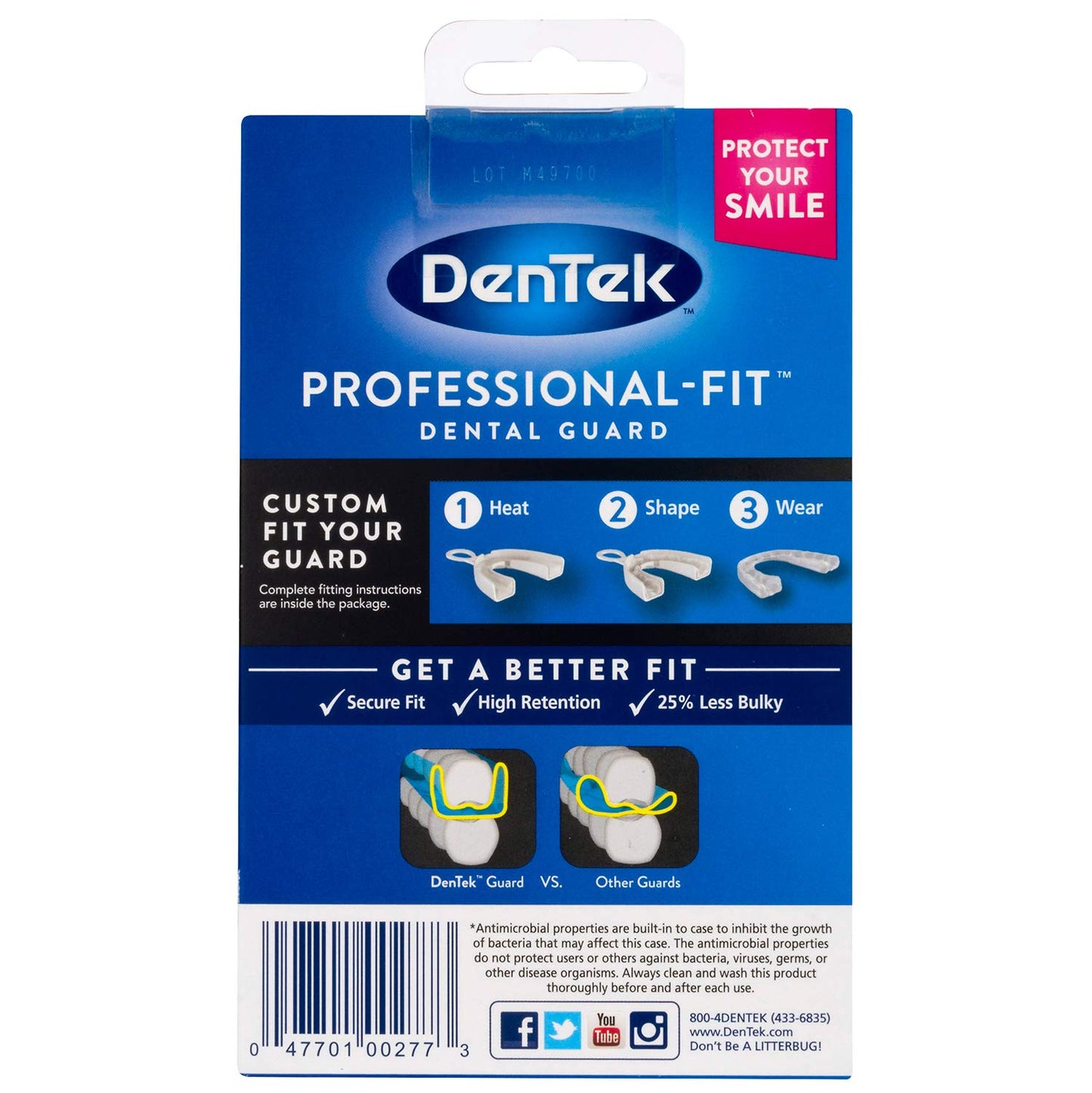 DenTek Professional-Fit Maximum Protection Superior Comfort Dental Guard For Teeth Grinding, 1 Count