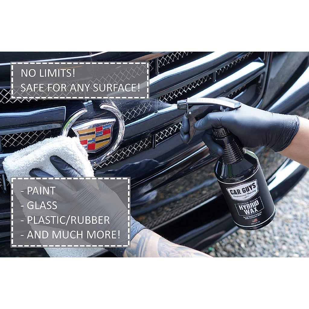 CarGuys Hybrid Wax Sealant with Liquid Carnauba for Shine on All Types of Surfaces, 18 oz Kit