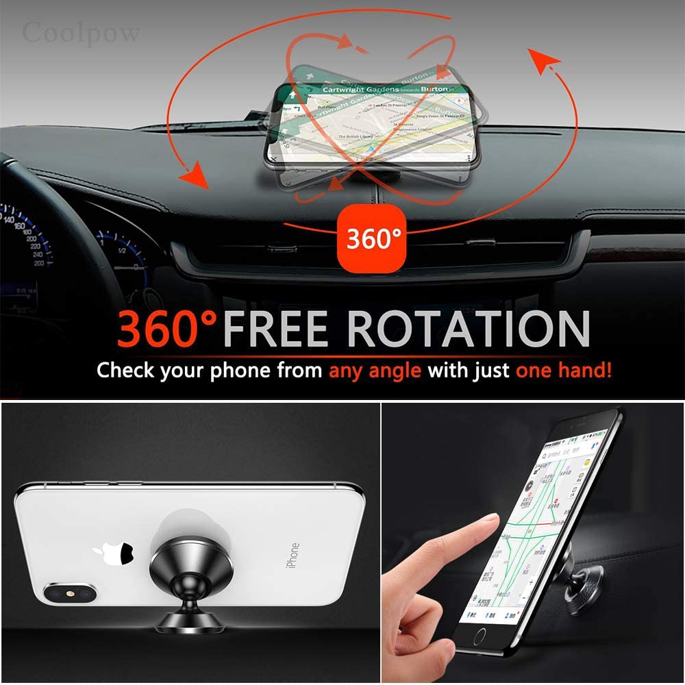 Coolpow Magnetic Car Phone Mount 2 Pack