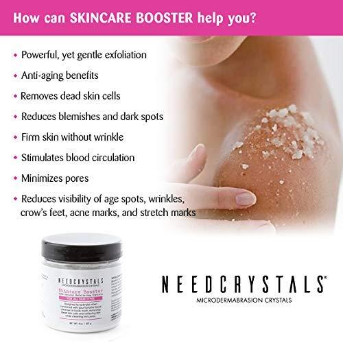 NeedCrystals Microdermabrasion Crystals, Skincare Booster 100% Natural Exfoliating Crystals 8 oz