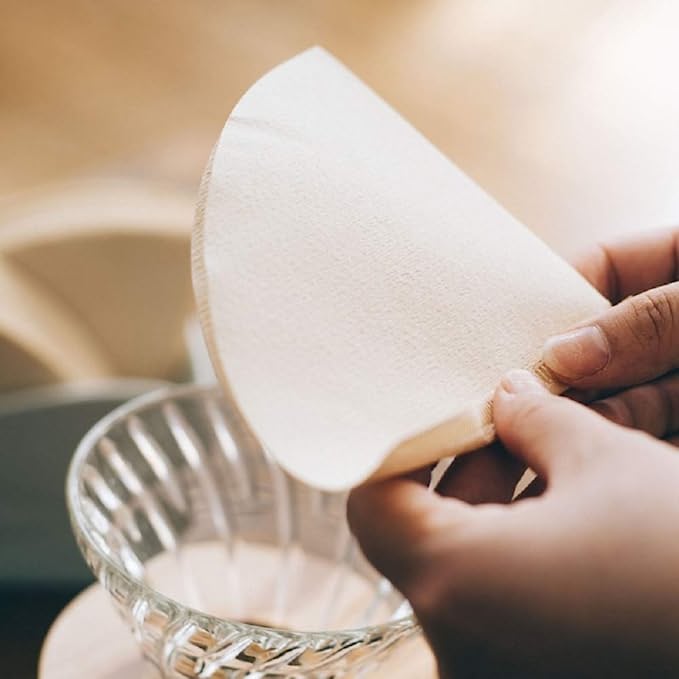 Hario V60 Paper Coffee Filters, Size 02, Natural, 100 sheets PACKAGING MAY VARY