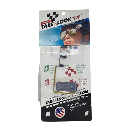 Take A Look Activity Mirror for Sunglasses or Bike Helmet Visors Rear View (Compact)