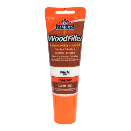 Elmer's Carpenter's Wood Filler Interior White, 3.25 oz / 93 g
