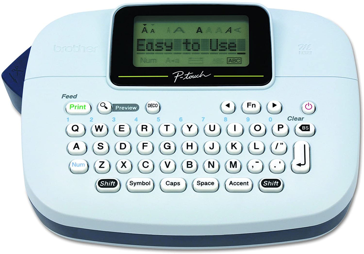 Brother P-Touch, PTM95, Handy Label Maker, 9 Type Styles & 8 Deco Mode Patterns