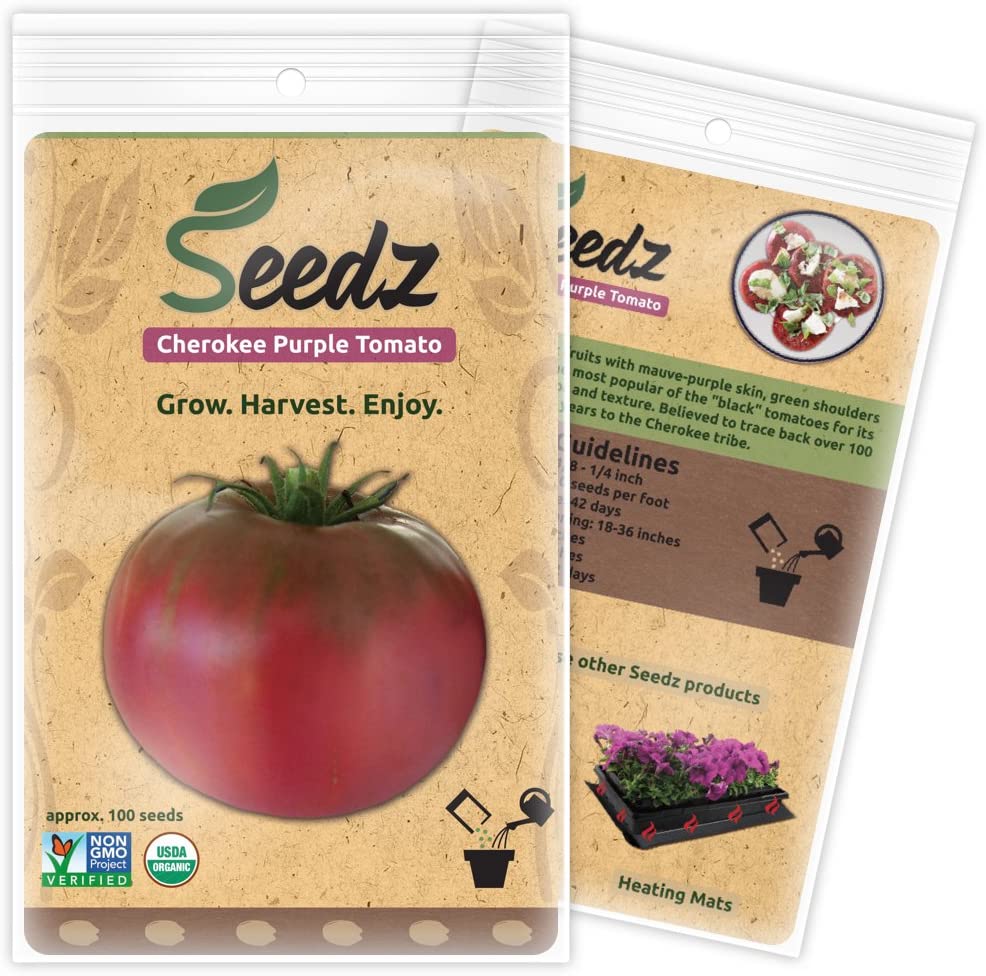 Seedz Organic Cherokee Purple Tomato Seeds (Approx. 100 Seeds)