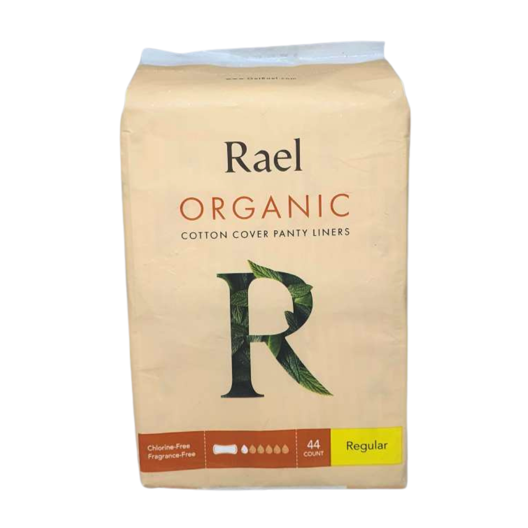 Rael Organic Cotton Cover Panty Liners Regular 44 Count