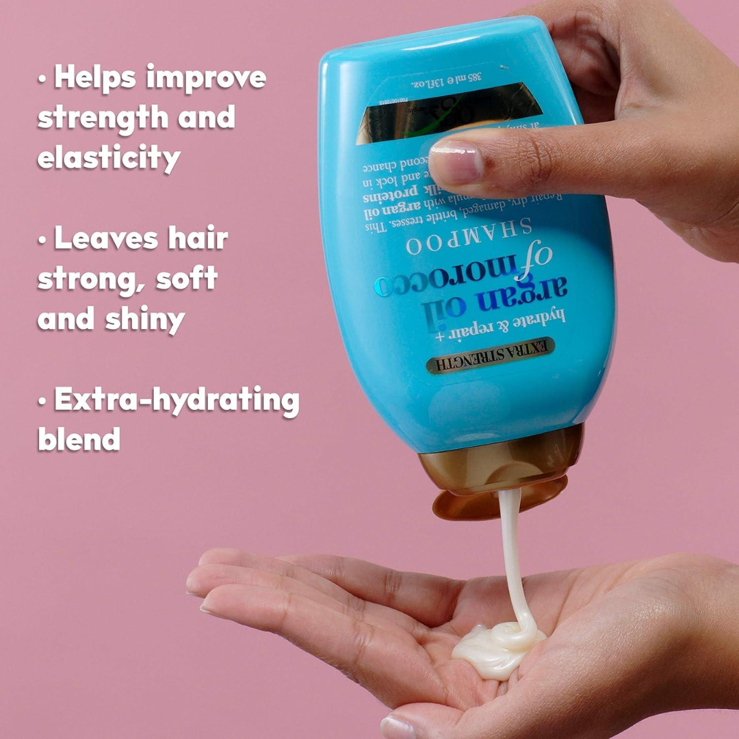 OGX Extra Strength Hydrate & Repair + Argan Oil of Morocco Shampoo, 13 oz / 385 ml
