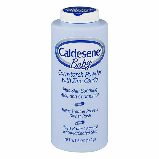 Caldesene Baby Cornstarch Powder Plus Skin-Soothing Aloe and Chamomile 142g
