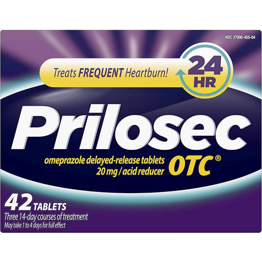Prilosec OTC Frequent Heartburn Medicine and Acid Reflux Reducer Tablets PACKAGING MAY VARY