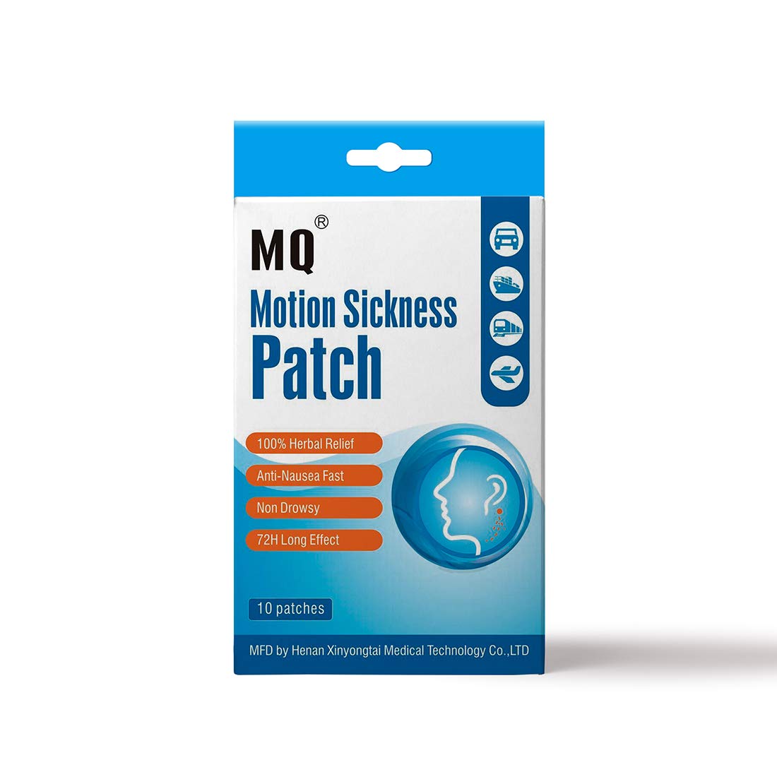 MQ Motion Sickness 10 Patches PACKAGING MAY VARY