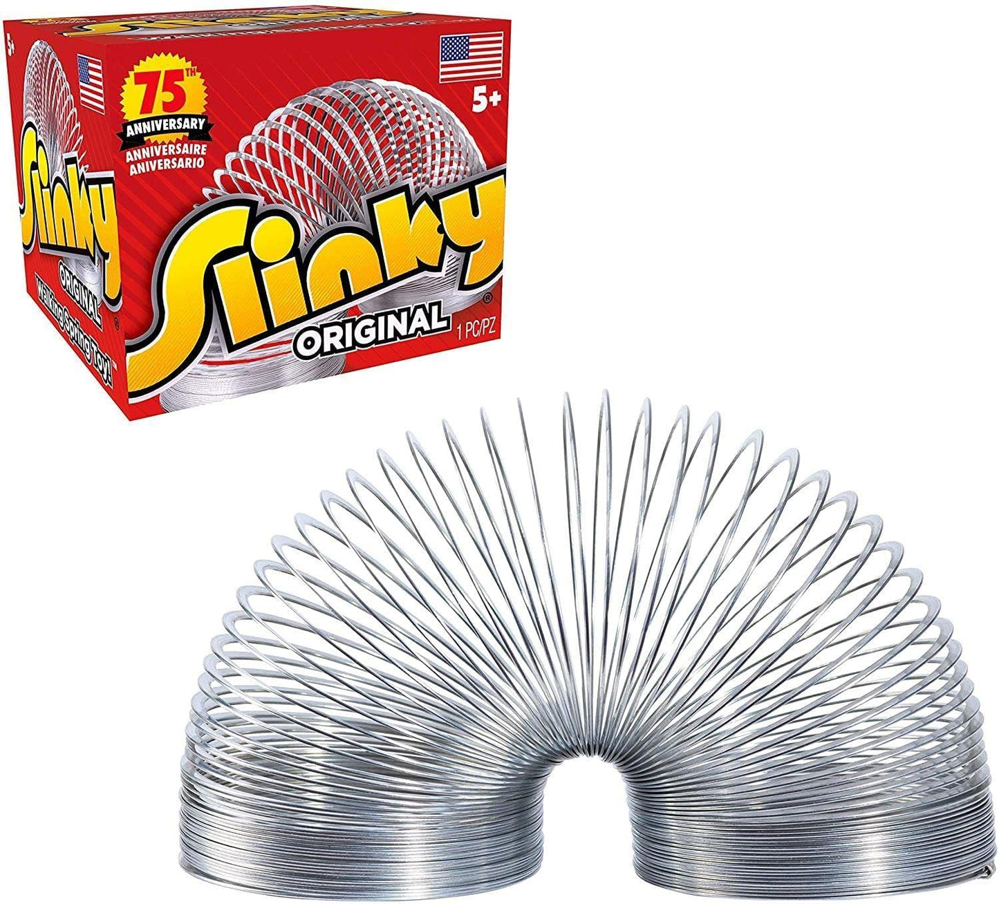 The Original Slinky Walking Spring, Easter Basket Stuffers, Metal Slinky, Kids Toys for Ages 5 Up