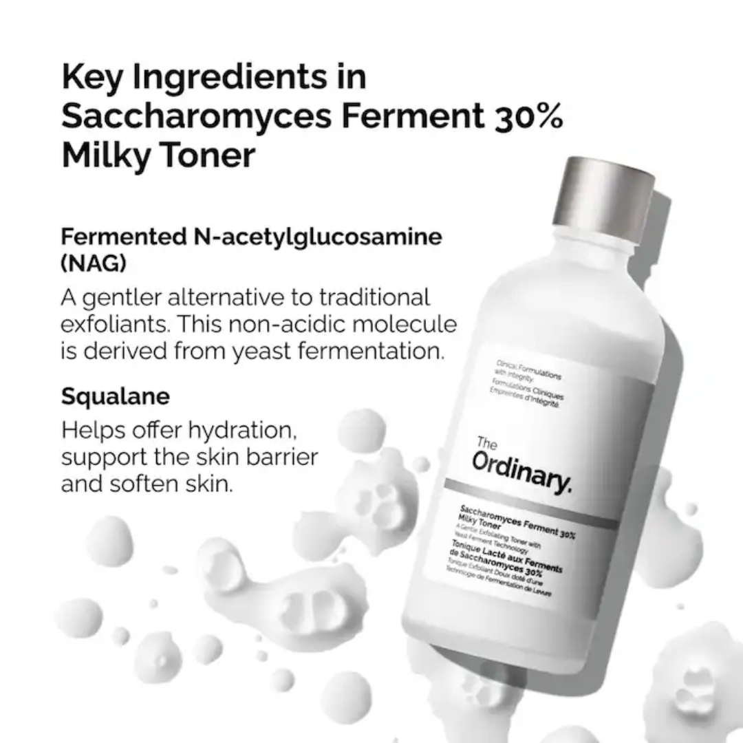 The Ordinary Saccharomyces Ferment 30% Milky Exfoliating Toner, 100 ml / 3.4 fl. oz.