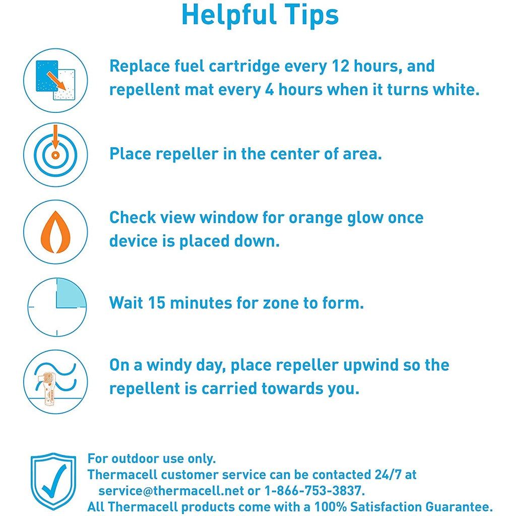 Thermacell Patio Shield Mosquito Protection 15 ft. Zone Repeller, Glacial Blue