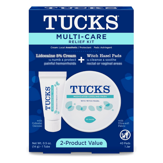 Tucks Multi-Care Kit Cream And Pads, 0.5 oz /14g Tube, 40 Pads