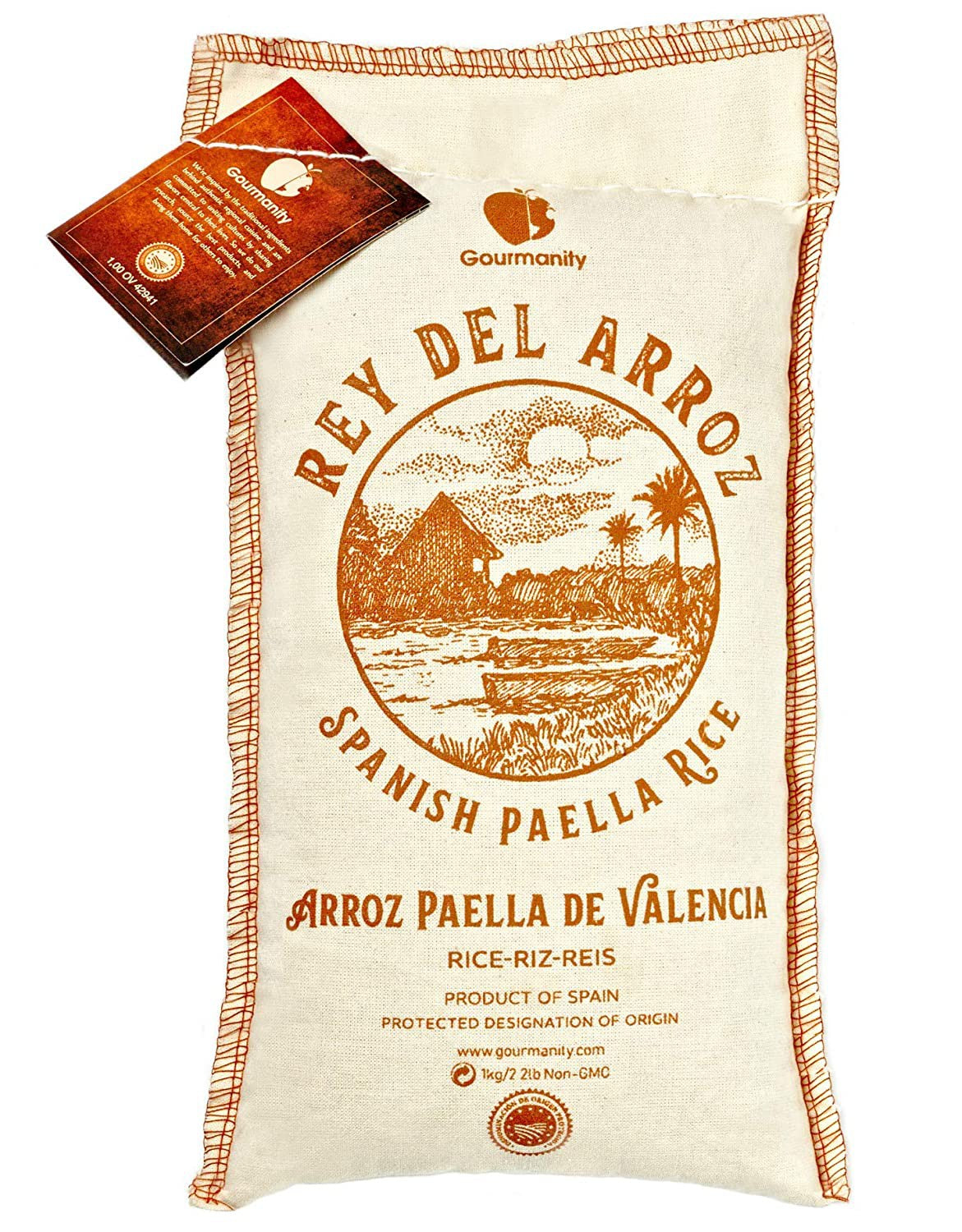 Gourmanity Rey del Arroz, Arroz Paella, Paella Rice From Spain, 2.2 lb / 1 kg