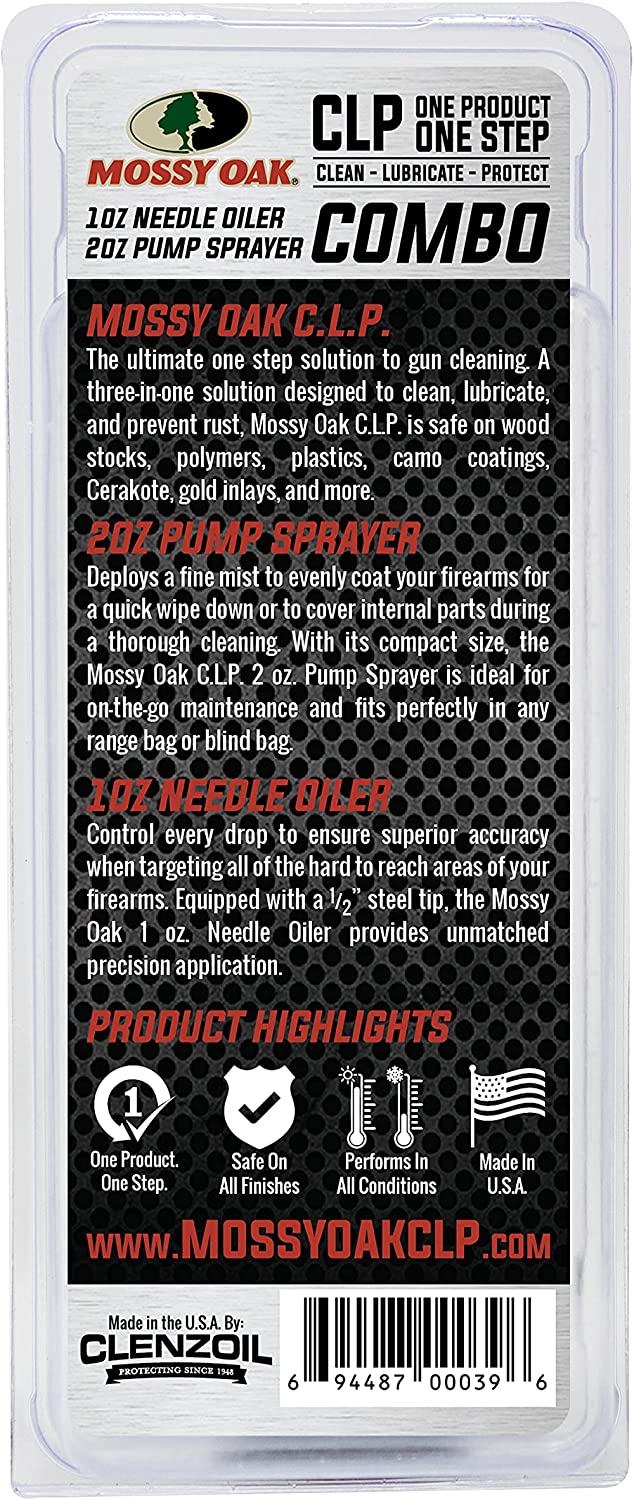 Mossy Oak Bore Oil Combo Kit Cleaner Lubricant & Protectant One-Step Cleaner and Oil Lubricant 2oz