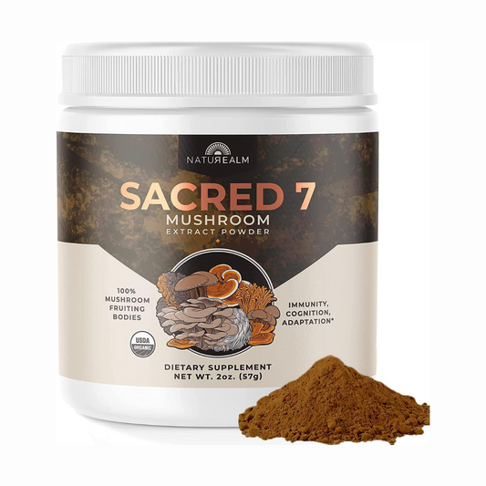 Naturealm Sacred 7 Mushroom Extract Powder 2 oz / 57g