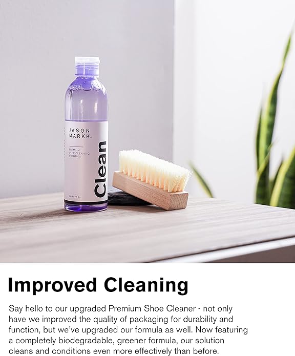 Jason Mark Premium Shoe Clean Deep Cleaning Solution 8 fl oz / 236ml