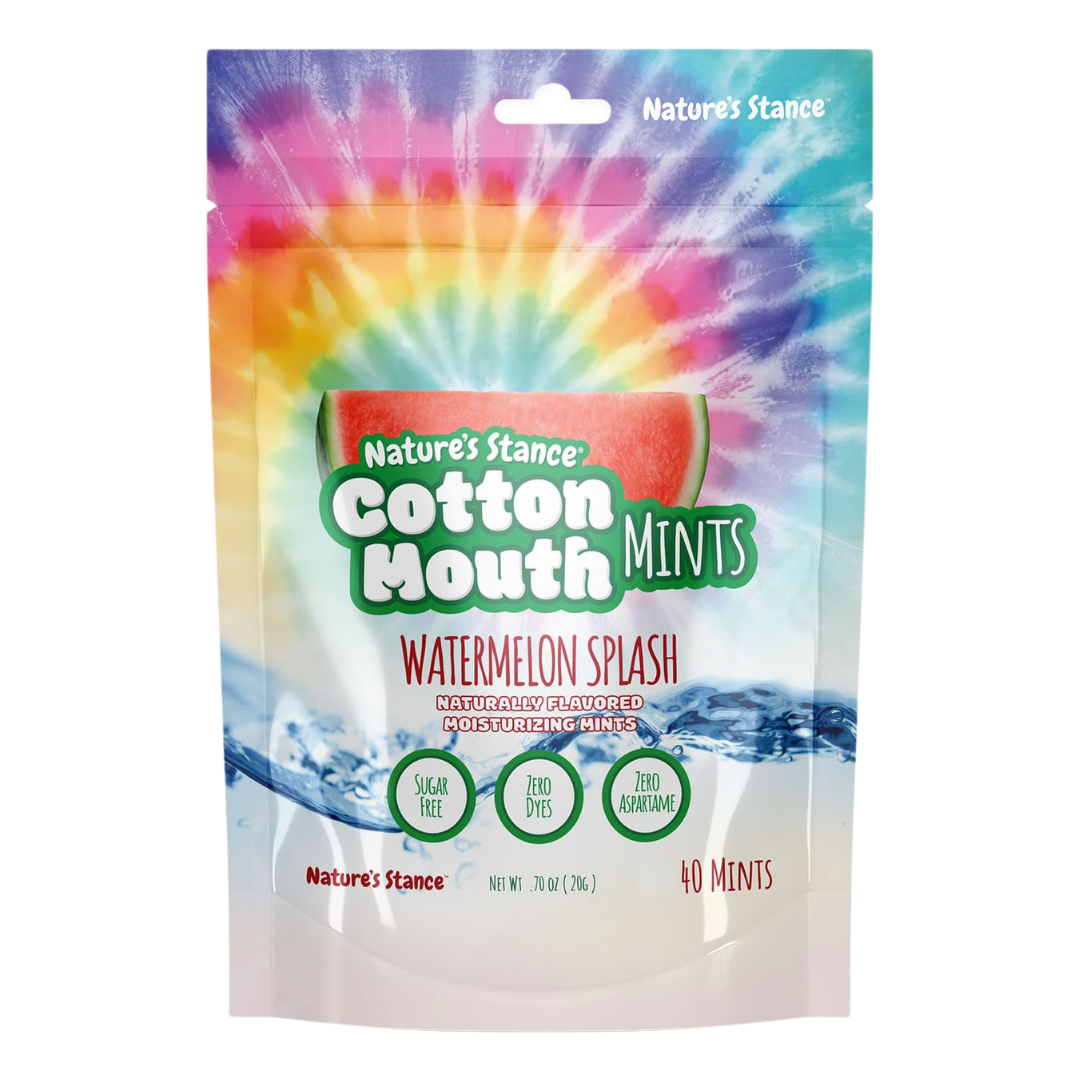 Nature's Stance Cotton Mouth Mints Watermelon Splash Flavored, 40 Count