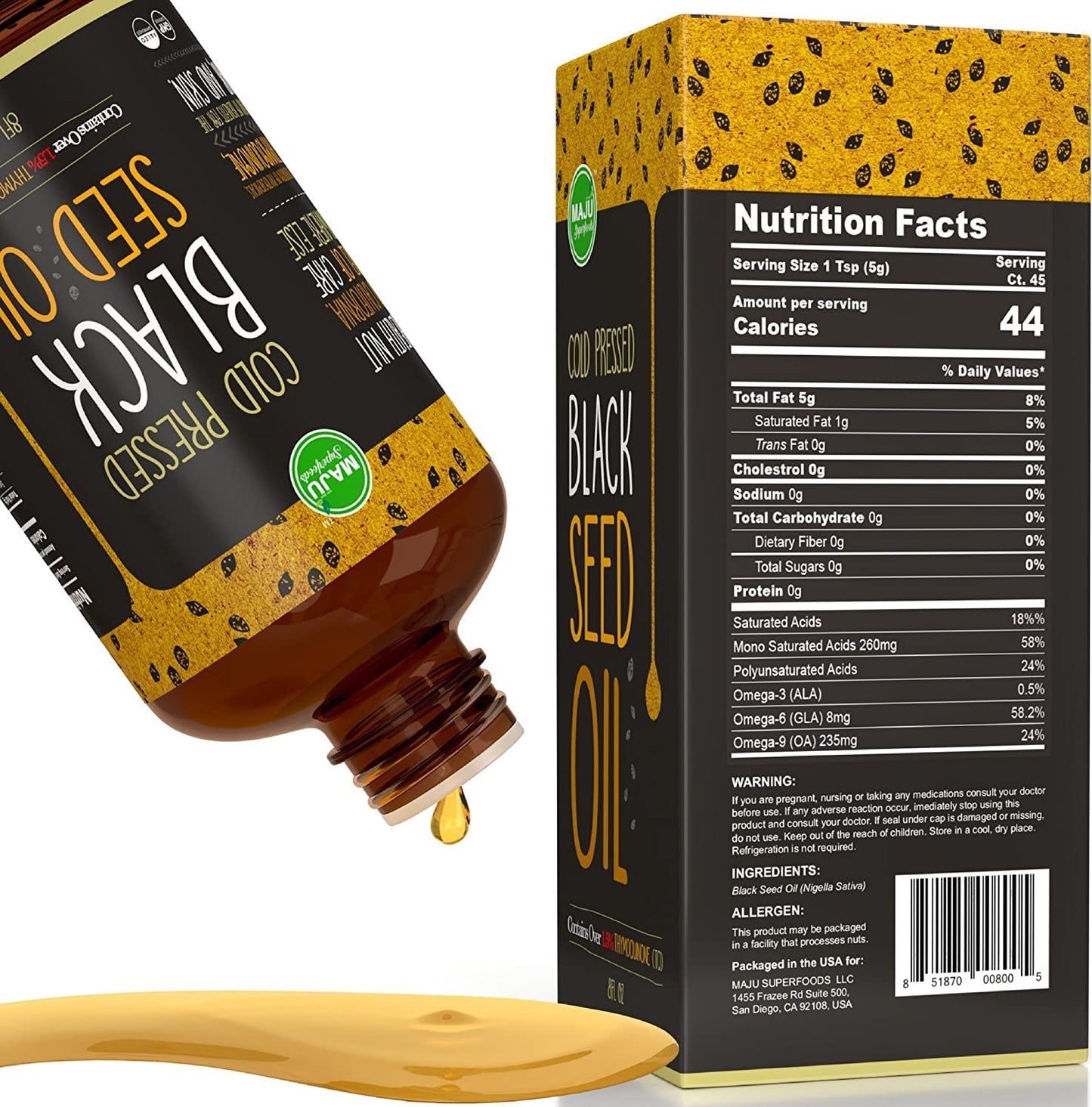 Maju Cold-Pressed Black Seed Oil 1.5% Thymoquinone