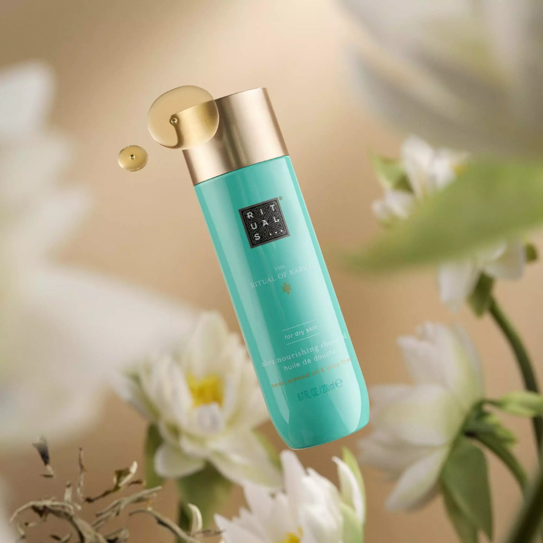 The Ritual of Mehr Ultra Nourishing Shower Oil Sweet Almond Oil & Lotus Flower, 6.7 oz / 200 ml