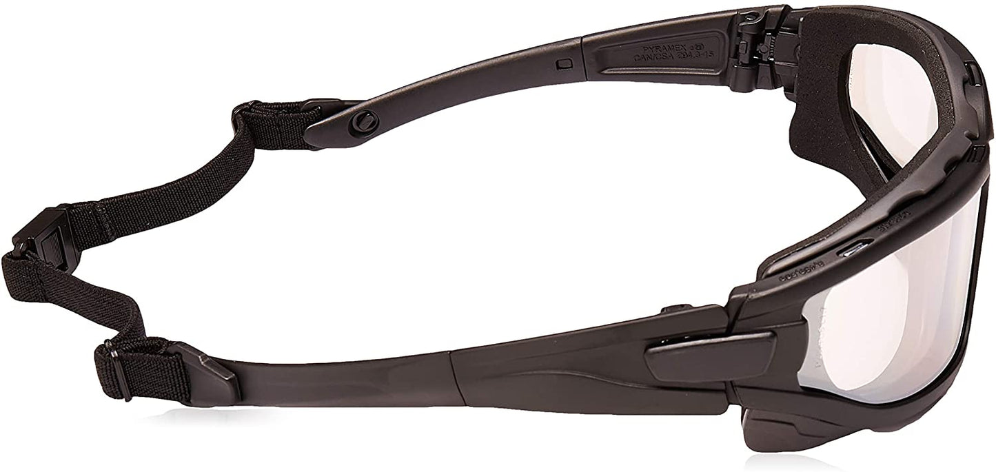 Pyramex I-FORCE with Anti-Fog Sporty Dual Pane Safety Goggles Indoor/Outdoor, Black