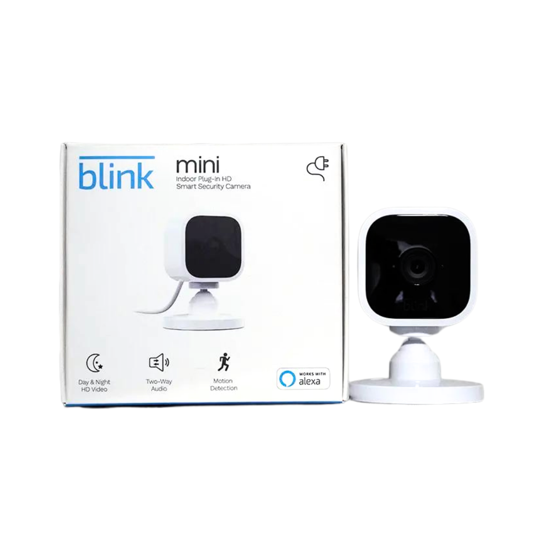 Blink Mini Indoor Plug In HD Smart Security Camera Works With Alexa