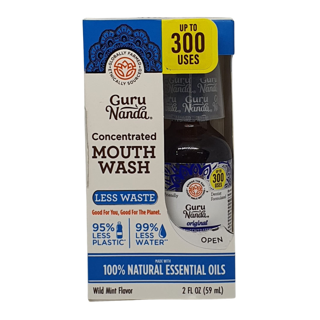 Guru Nanda Concentrated Mouthwash Wild Mint Flavor, 2 oz / 59 ml