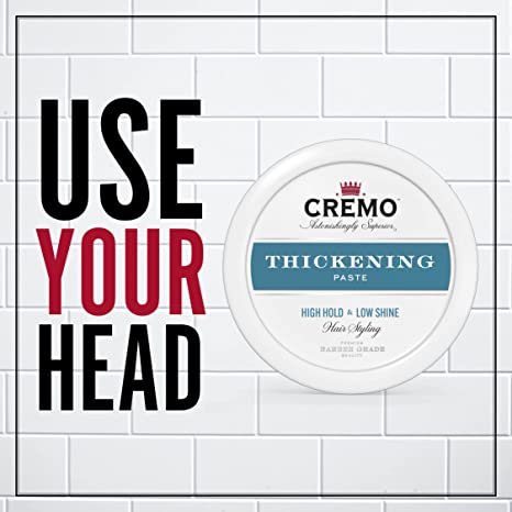 Cremo Thickening Paste High Hold & Low Shine Hair Styling 4 Oz