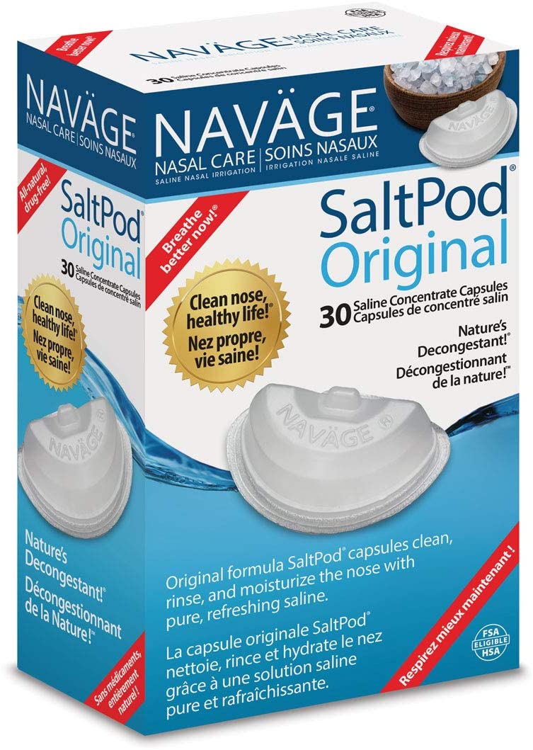 Navage Nasal Care SaltPod, 1 Pack 30 Saline Concentrate Capsules