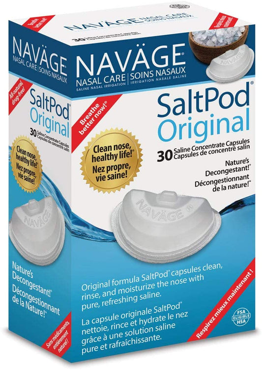 Navage Nasal Care SaltPod, 1 Pack 30 Saline Concentrate Capsules