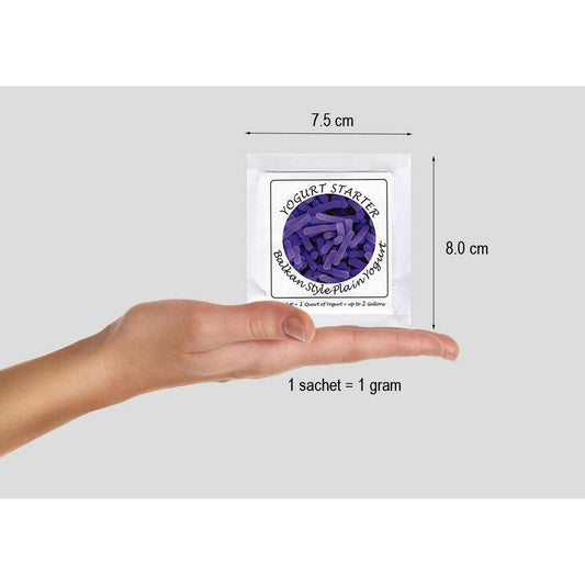 Yogurt Starter Cultures - Pack of 5 Freeze-dried Culture Sachets for Balkan Style Plain Yogurt