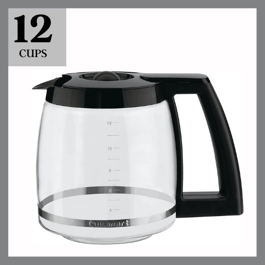 Cuisinart 12-Cup Replacement Glass Carafe, Black, 12 Cup