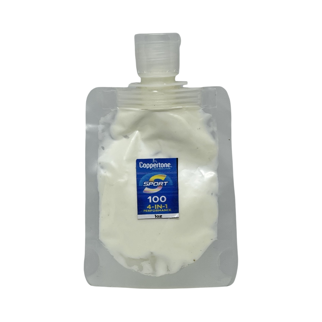 Trial Size Coppertone Sunscreen Lotion Sport 4-in-1 Performance SPF 100, 1 oz
