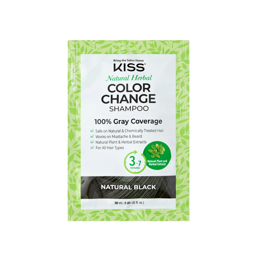 Kiss Color & Care Quick Cover Natural Herbal Color Change Shampoo for Men and Women 30 ml 1 Pouch
