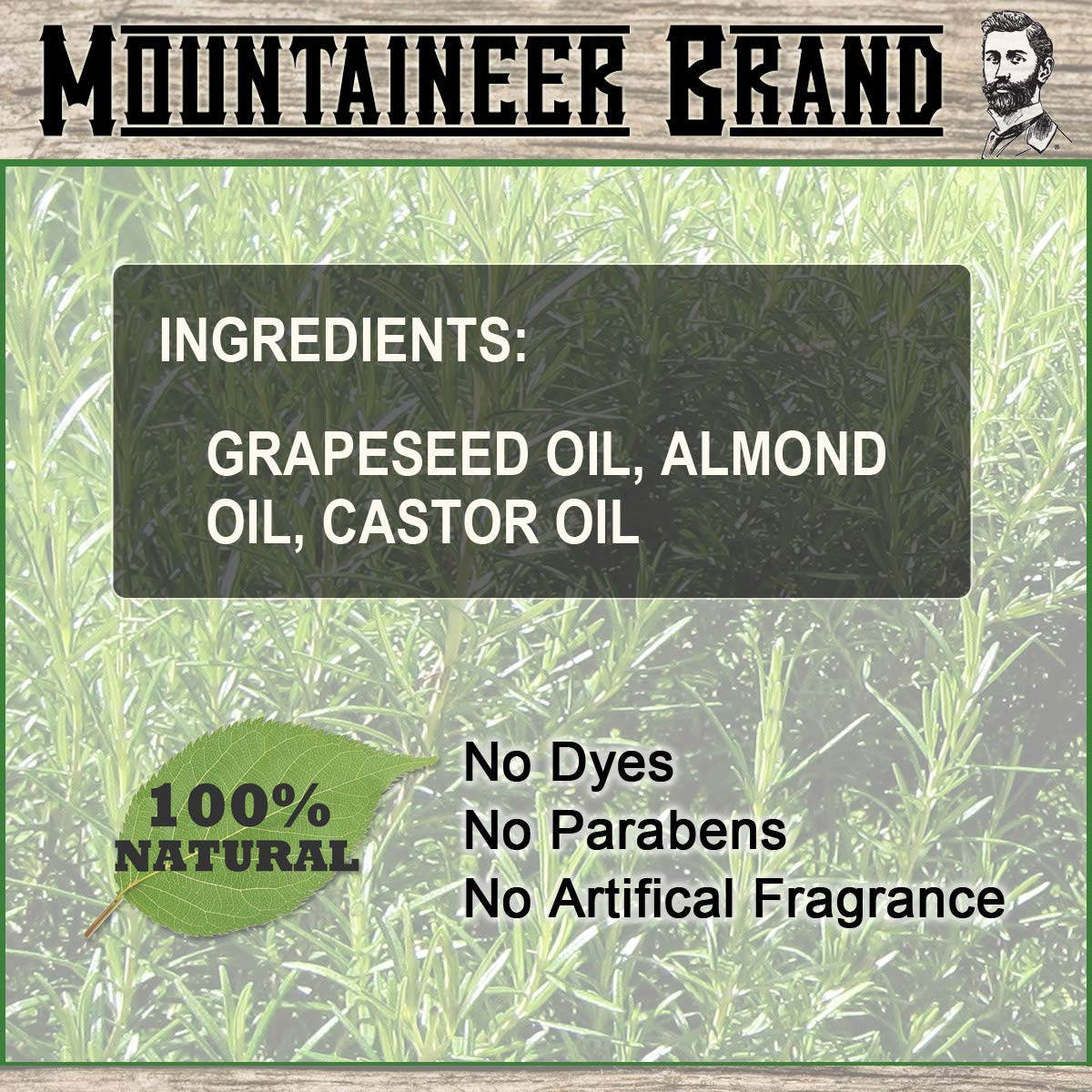 Mountaineer Brand 100% Natural Beard Oil Lime & Sage Scent, 2 fl.oz / 60ml