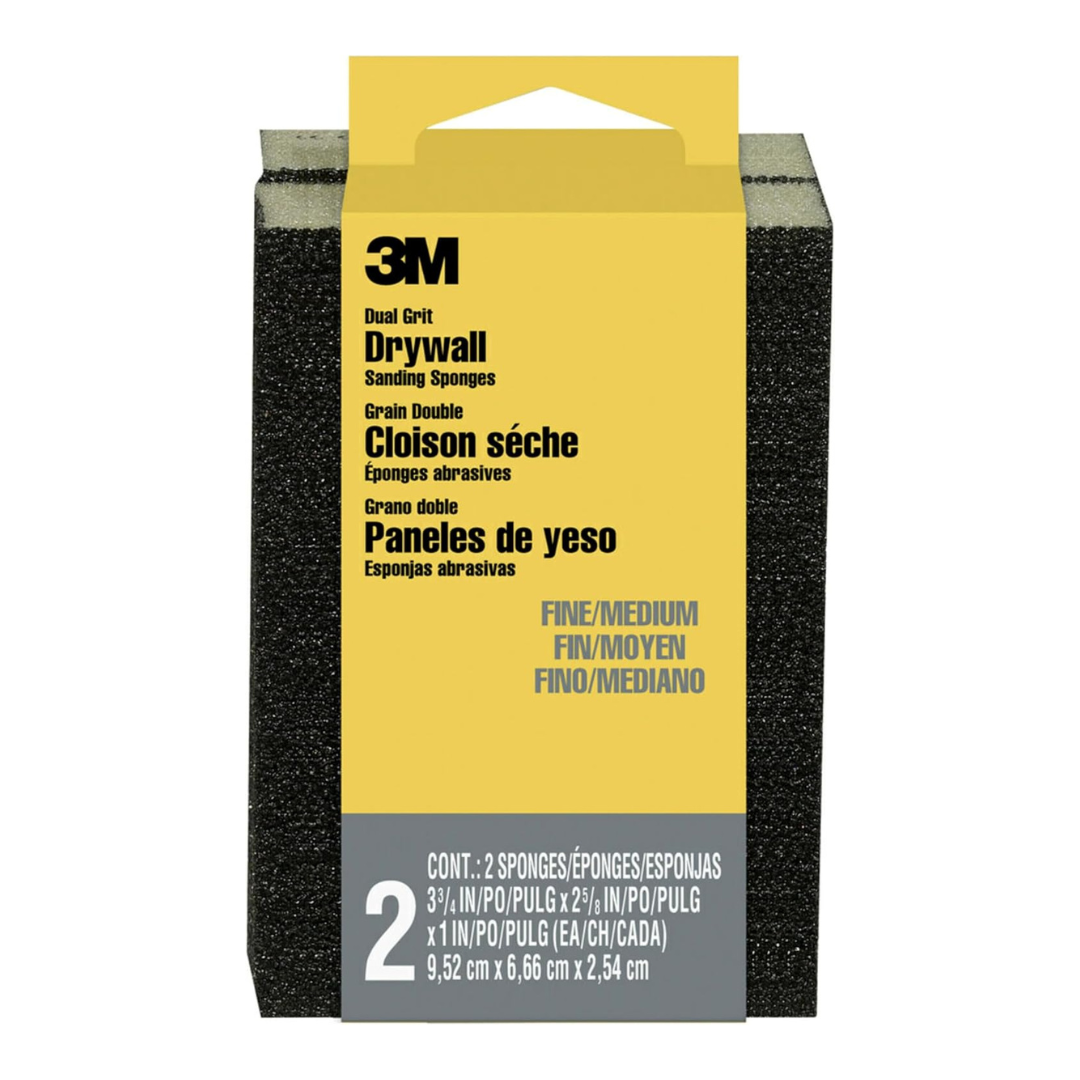 3M Dual Grit Drywall Sanding Sponge, 2 Pieces
