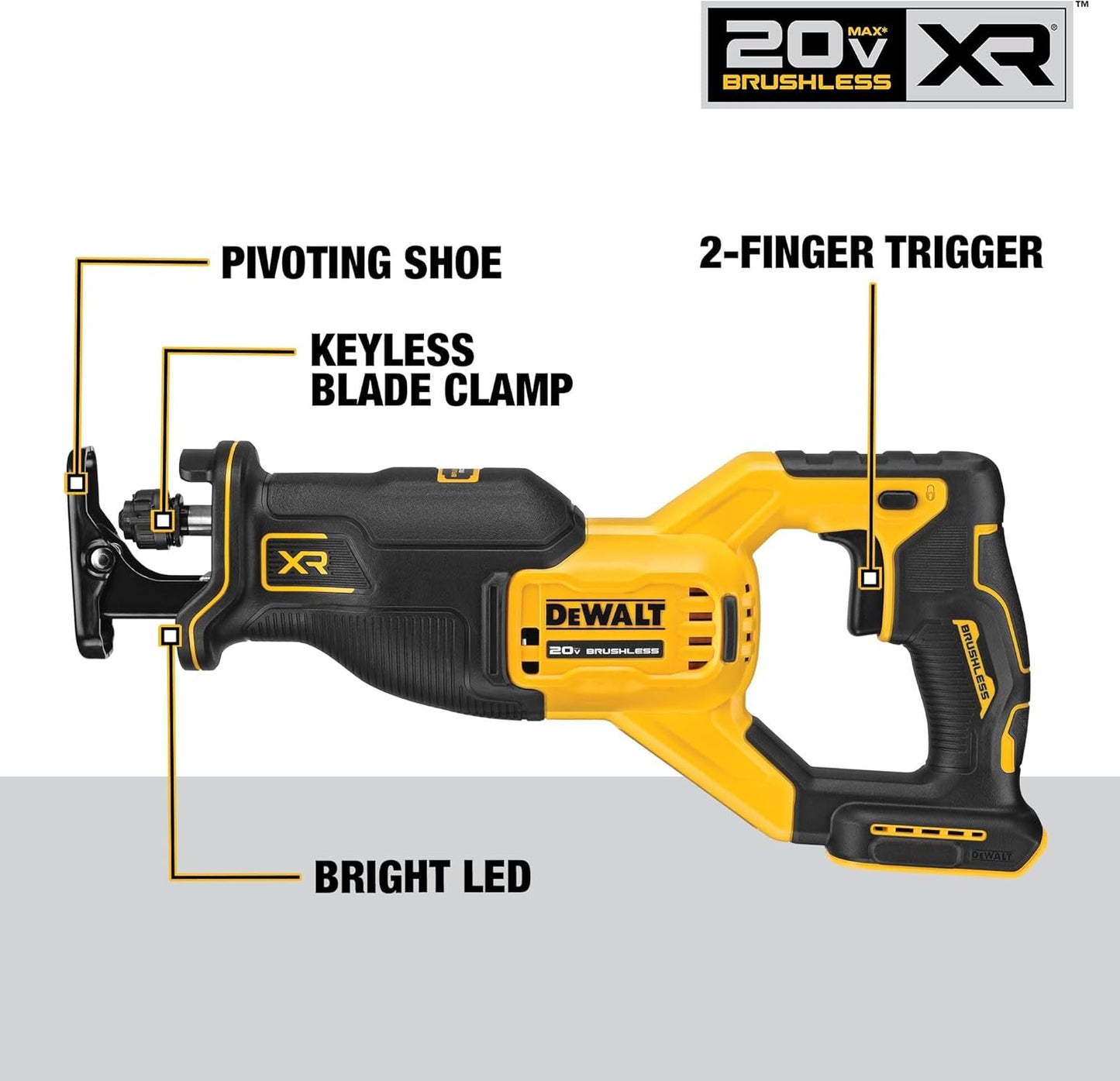 DEWALT Compact Brushless Reciprocating Saw 20V Max DCS382B (Tool Only)