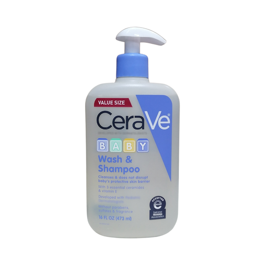 CeraVe Baby Wash & Shampoo, 16 oz / 473 ml