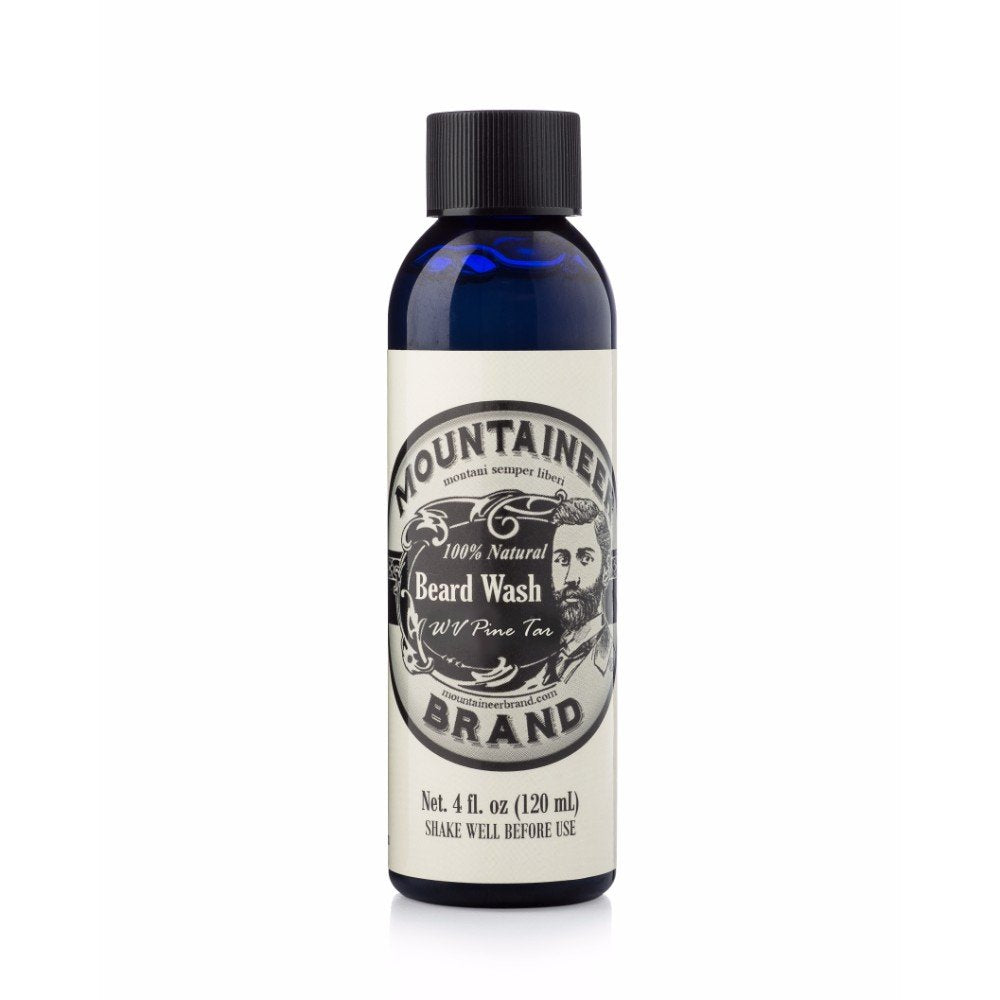 Mountaineer Brand 100% Natural Beard Wash Shampoo WV Pine Tar Scent , 4 fl.oz  / 120ml