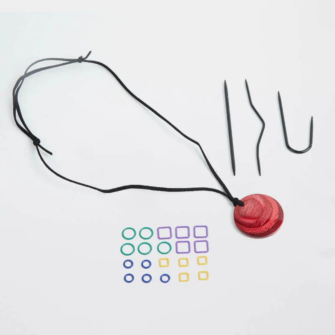 KnitPro Magnetic Knitter's Necklace Kit, Cherry Berry (35016)