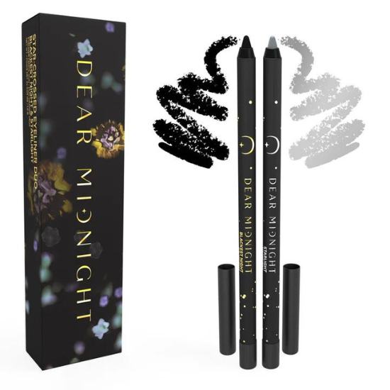 Dear Midnight Star-Crossed Eyeliner Duo Blackest Night & Starlight 0.06 Oz (2g)