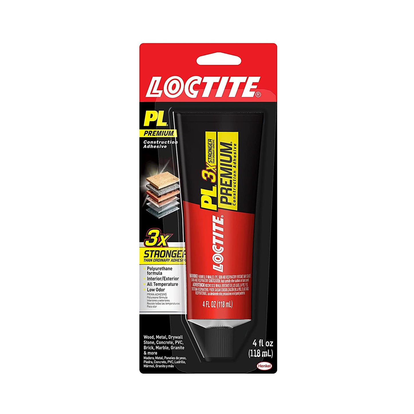 Loctite PL Premium Construction Adhesive 3x Stronger, 4 fl.oz / 118ml