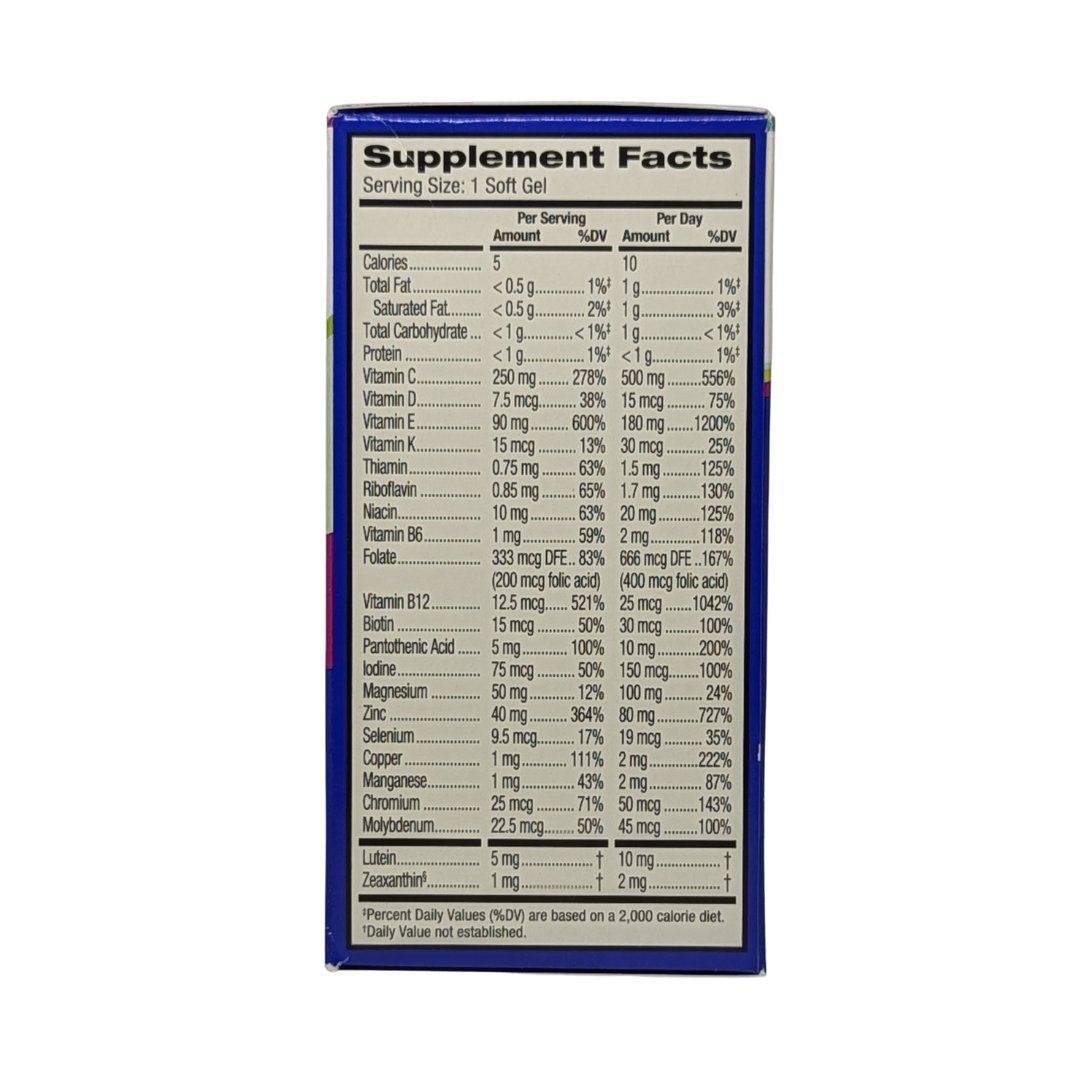 Bausch & Lomb PreserVision Eye Vitamin & Minerals AREDS 2 Formula, 80 Soft Gels